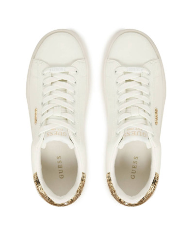 Scarpe donna sneaker Guess Elbina10 white/gold DS26GU04 FLFE10ELE12
