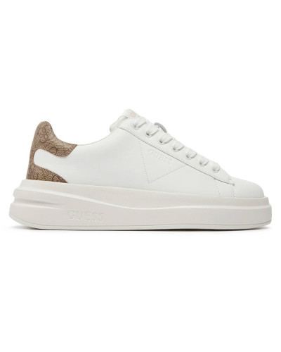 Scarpe  Guess sneaker Elbina in pelle white/ beige DS26GU08 FLJELBFAL12