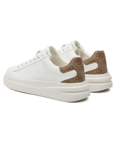 Scarpe  Guess sneaker Elbina in pelle white/ beige DS26GU08 FLJELBFAL12