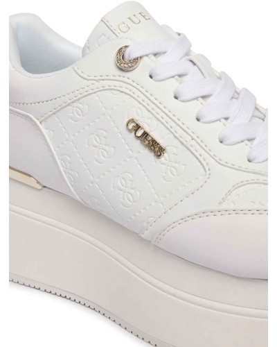 Sneaker donna Guess Camrio10 platform white multilogo DS26GU13 FLPC10FAL12
