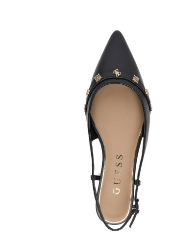 Sandalo donna Guess slingback Dorlee pelle nero DS26GU11 FLPDORLEA05