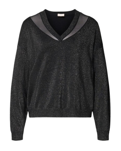 Maglia chiusa donna Liu Jo nero ES26LJ14 TA6244 MS49I 04858