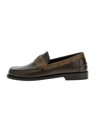Scarpe uomo mocassino Guess in pelle Rossio marrone US26GU14 FMPROSFAL14