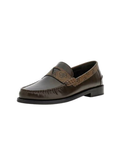 Scarpe uomo mocassino Guess in pelle Rossio marrone US26GU14 FMPROSFAL14