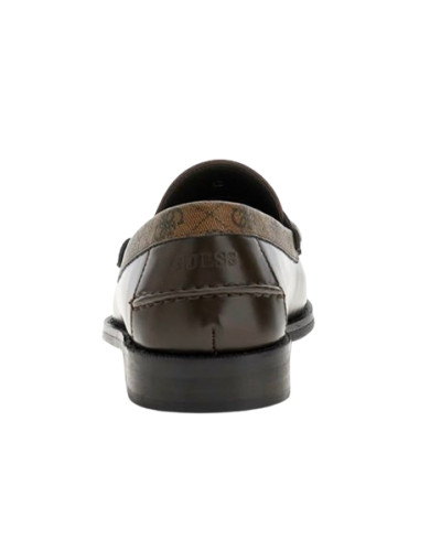 Scarpe uomo mocassino Guess in pelle Rossio marrone US26GU14 FMPROSFAL14