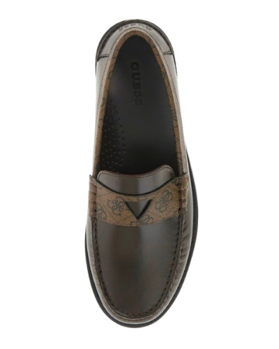 Scarpe uomo mocassino Guess in pelle Rossio marrone US26GU14 FMPROSFAL14