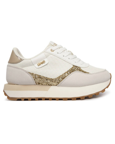 Scarpe donna Liu-Jo Evelyn 915 sneaker white/light gold DS26LJ06 BA6065 TX524