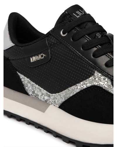 Scarpe donna Liu-Jo Evelyn 915 sneaker black/silver DS26LJ05 BA6065 TX524
