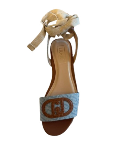 Sandalo platform Liu jo Bali 02 denim light blue DS26LJ09 SA6085 TX523 S1106