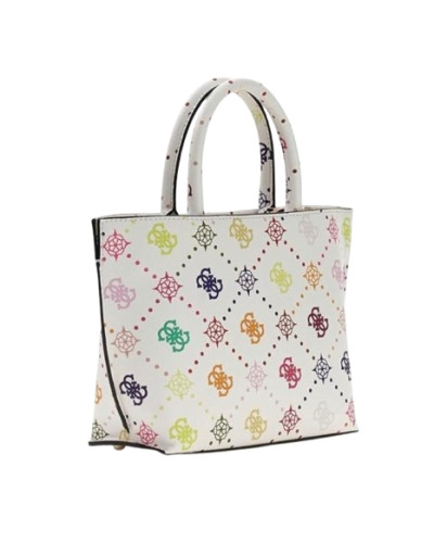Borsa donna Guess Emelie logo mini white multi logo BS26GU118 GM992875