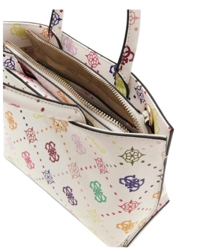 Borsa donna Guess Emelie logo mini white multi logo BS26GU118 GM992875