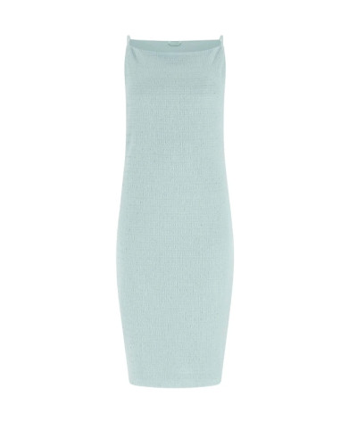 Abito donna Guess Francine smock hotfix dress con strass misty teal ES26GU36 W6GKA1K3488 F7YG