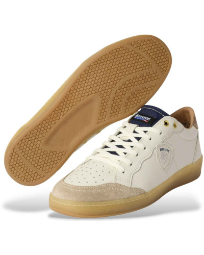 Sneaker uomo Blauer Murray21 white/navy/brown US26BU06 S6MURRAY21/LES