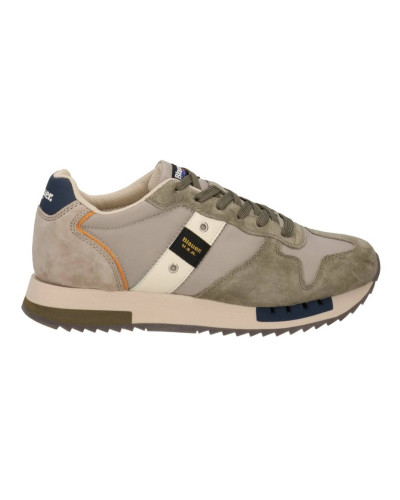 Scarpe Blauer sneaker Queens suede/ tessuto military/ taupe US26BU01 S6QUEENS01/NUB