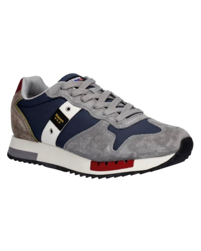 Scarpe Blauer sneaker Queens01 suede/ tessuto navy/ brown US26BU03 S6QUEENS01/NUB