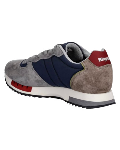 Scarpe Blauer sneaker Queens01 suede/ tessuto navy/ brown US26BU03 S6QUEENS01/NUB