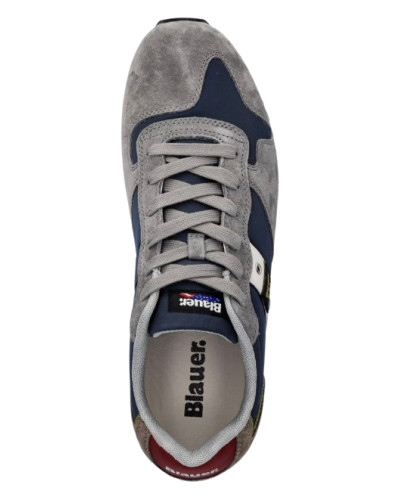 Scarpe Blauer sneaker Queens01 suede/ tessuto navy/ brown US26BU03 S6QUEENS01/NUB