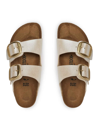 Sandalo donna Birkenstock Arizona Big Buckle pearl white Birko-Flor DS26BI07 1020021