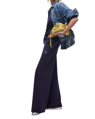 Pantalone Liu Jo donna flare in scuba night blue sky ES26LJ31 TA6080 JS869 93924