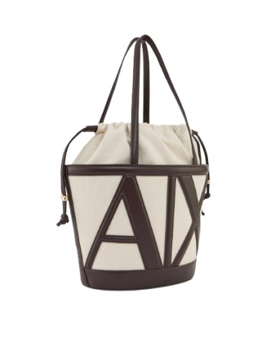 Borsa donna a secchiello mano/spalla Armani Exchange natural/dusk shade BS26AX06 XW002607 AF22635