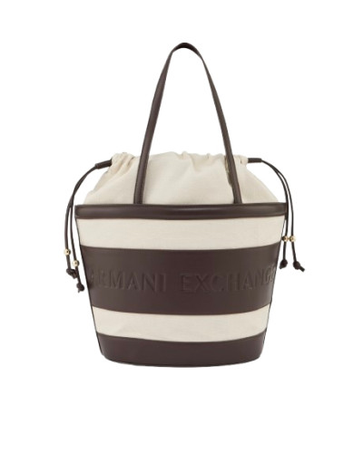 Borsa donna a secchiello mano/spalla Armani Exchange natural/dusk shade BS26AX06 XW002607 AF22635