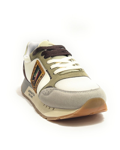 Sneaker uomo Aeronautica Militare bianco/ verde US26AR07 261SC0292UCT03331