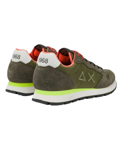 Sneaker running Sun68 Tom Fluo 19 verde militare US26SU14 Z36102