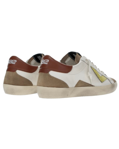 Sneaker uomo 4B12 in pelle yellow/beige US26QB04 SUPRIME-U7003