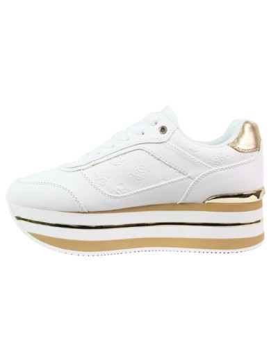 Scarpe donna sneaker Guess Hansin4 white/platino DS26GU42 FLJHN4ELE12