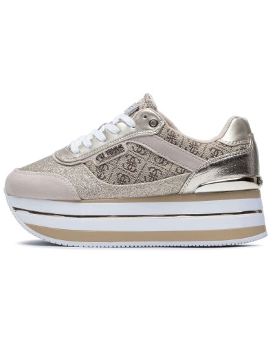 Scarpe donna sneaker Guess Hansin2 active lady beige/ brown DS26GU43 FL5HNSFAL12