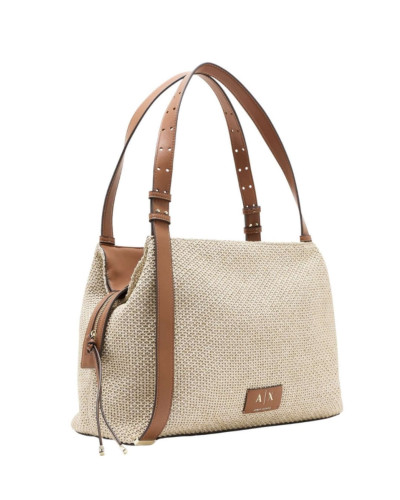 Borsa donna shopper Armani Exchange natural/ saline clay BS26AX31 XW002603 AF22683 M6261