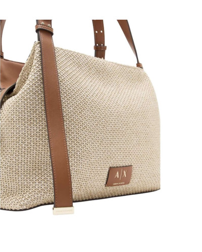 Borsa donna shopper Armani Exchange natural/ saline clay BS26AX31 XW002603 AF22683 M6261