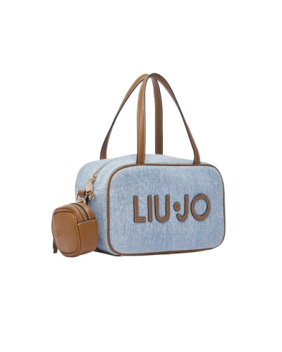 Borsa donna bauletto Liu-jo Ferielle M Bowling light denim BS26LJ52 AA6113 T377A