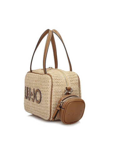 Borsa donna bauletto Liu-jo Ferielle M Bowling naturale BS26LJ55 AA6113 T383A