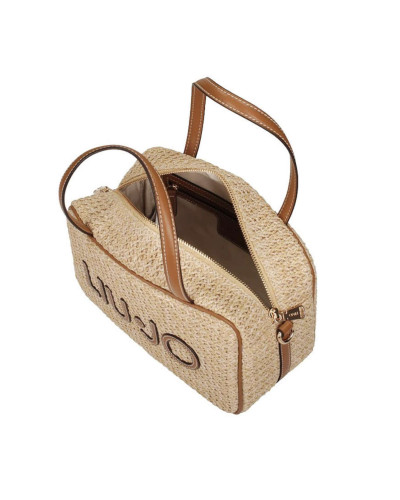 Borsa donna bauletto Liu-jo Ferielle M Bowling naturale BS26LJ55 AA6113 T383A