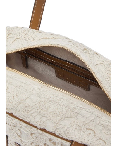 Borsa donna bauletto Liu-jo Ferielle M Bowling cream BS26LJ67 AA6113 J3865 X0459