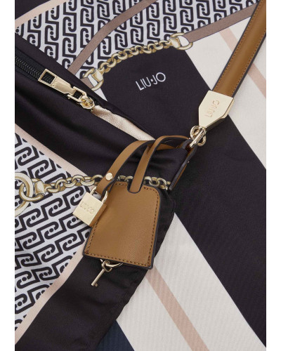 Borsa donna Liu-jo foulard bag nero multicolore BS26LJ66 AA6194 T2745 P9221