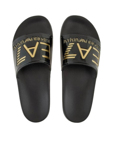Slipper unisex EA7 Emporio Armani black/gold US26EA02 7X000108 AF15118 PC001