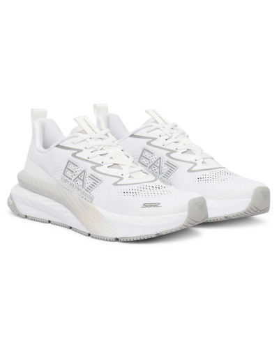 Sneaker running EA7 Emporio Armani optical white/silver US26EA10 7X000603 AF22914 MZ484