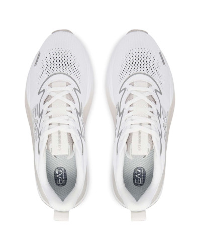 Sneaker running EA7 Emporio Armani optical white/silver US26EA10 7X000603 AF22914 MZ484