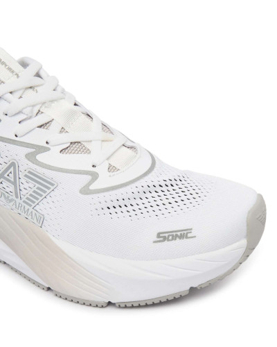 Sneaker running EA7 Emporio Armani optical white/silver US26EA10 7X000603 AF22914 MZ484