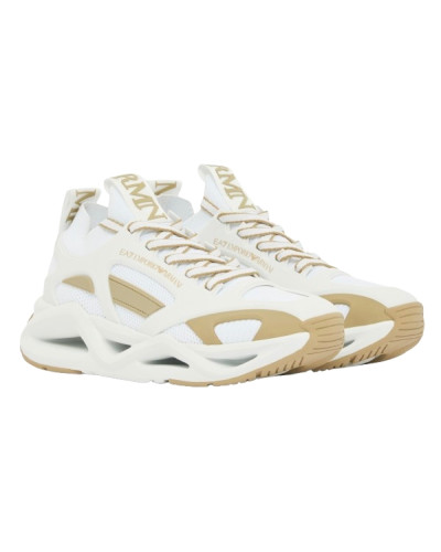 Sneaker EA7 Emporio Armani Infinity Cage white/ light gold US26EA23 7X000383 AF19525 M0039