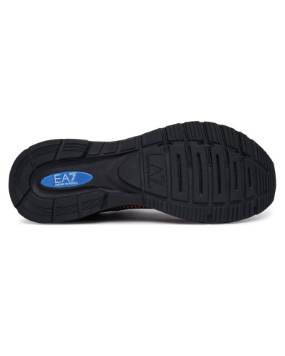 Sneaker running EA7 Emporio Armani triple black/orange US26EA18 7X000651 AF23103 MZ693