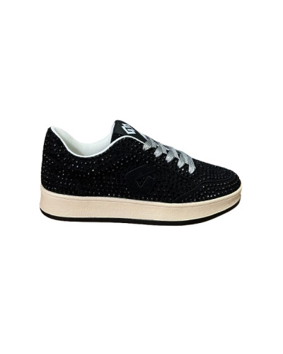 Sneaker donna Gold&gold strass nero DS26GG07 GB1062