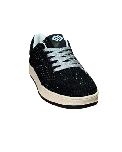 Sneaker donna Gold&gold strass nero DS26GG07 GB1062