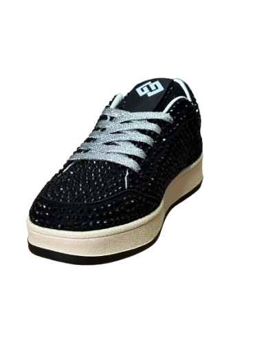 Sneaker donna Gold&gold strass nero DS26GG07 GB1062