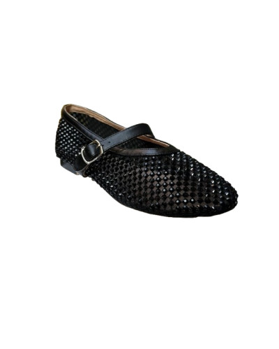 Scarpe donna Gold&gold ballerina nero DS26GG21 GD398