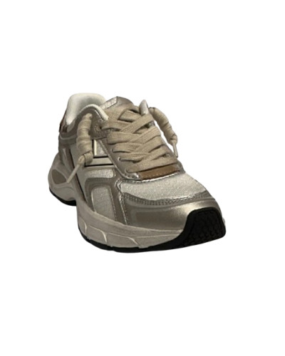 Scarpe donna 4B12 sneaker running Newrun platino DS26QB09 NEWRUN-D01