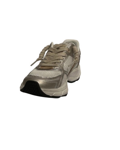 Scarpe donna 4B12 sneaker running Newrun platino DS26QB09 NEWRUN-D01