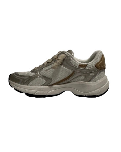 Scarpe donna 4B12 sneaker running Newrun platino DS26QB09 NEWRUN-D01